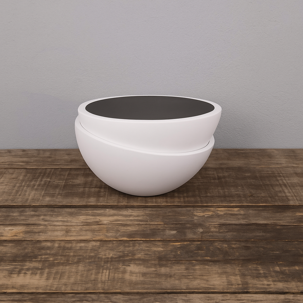 Set von fünf transparenten Schalen in verschiedenen Größen von easy-sticks, perfekt für kreative Bastelprojekte und Gießen.