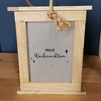 Frohe Weihnachten Geschenk Laterne DIY basteln Klötzchen