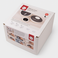 Set von fünf transparenten Acryl-Schalen in verschiedenen Größen von easy-sticks, perfekt für kreative Bastelprojekte und Gießen.