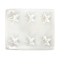 Eine vielseitige und wiederverwendbare Gießform von easy-sticks, die 6 Sterne für kreative DIY-Projekte zeigt.