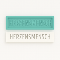 Silikonform mit Spruch Herzenmensch – perfekt für DIY-Projekte, Resin-Gießen, Seifenherstellung oder kreative Bastelideen