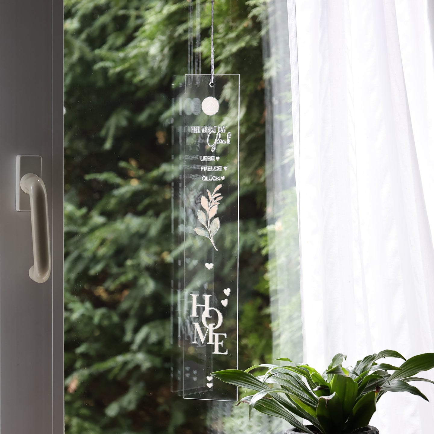 ein Glasschild für Fenster zum Plotten Plotter Rohling