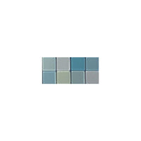 Acryl Mosaik Basteln Set, Transparent blau, 1x1cm, 205 Stück für Kreative DIY-Projekte
