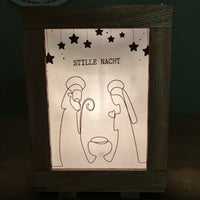 Klötzchen Krippe Vorlagen PDF zum DIY Basteln Stille Nacht