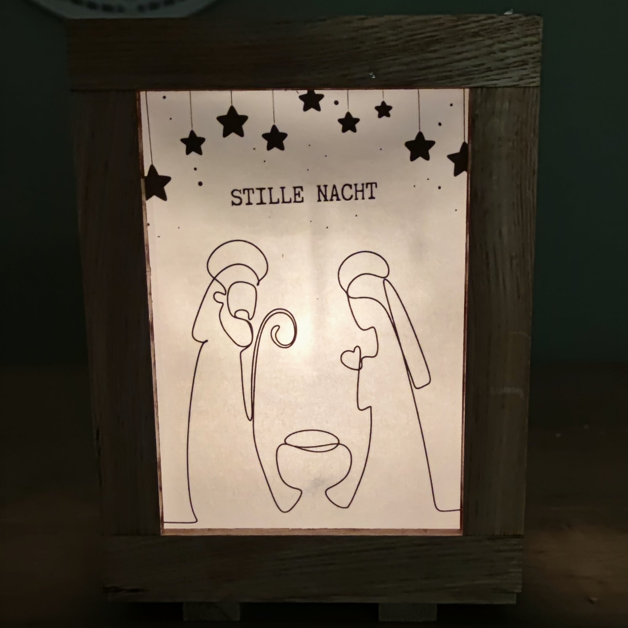 Klötzchen Krippe Vorlagen PDF zum DIY Basteln Stille Nacht