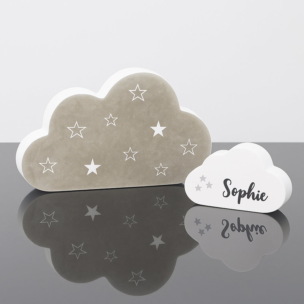 Gießform Wolke - Hochwertige PET Schablone Für Kreativbeton, 2 Wolkenmotive, Größe 15x9 cm & 10x6 cm