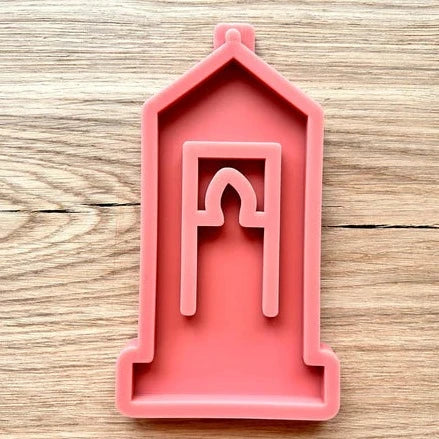 Silikonform Einschieber - Kerze von Easy-Sticks, in attraktiver roter Farbe, zeigt ein modernes Design, perfekt für DIY-Dekorationen.