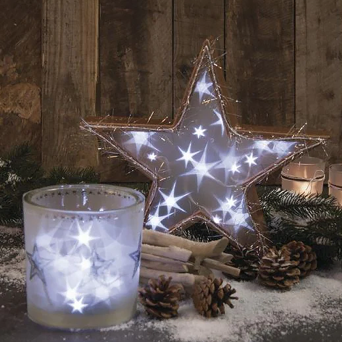 transparente dekofolie Laterne basteln klötzchen bastelholz