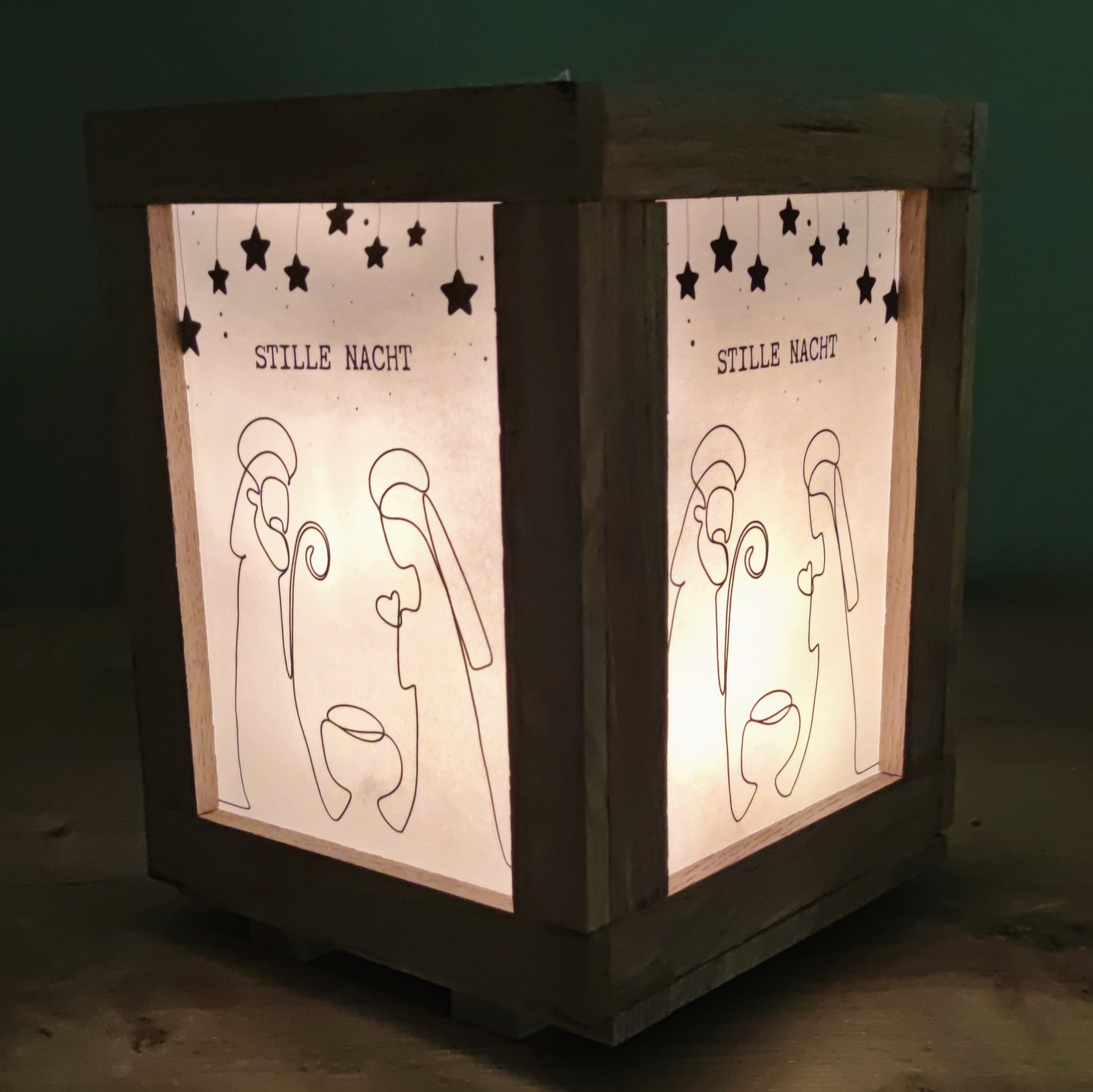 Klötzchen Krippe Vorlagen PDF zum DIY Basteln