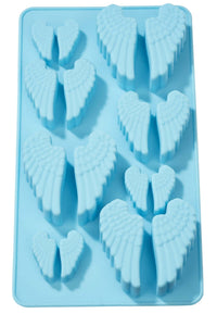 Engels-Flügel Silikonform von easy-sticks, ideal für die kreative Gestaltung von Schokolade, Kuchenteig und Seifen mit detaillierten Engel-Flügel-Designs. Dieses lebensmittelechte Backzubehör ist hitzebeständig von -40° bis +240°.