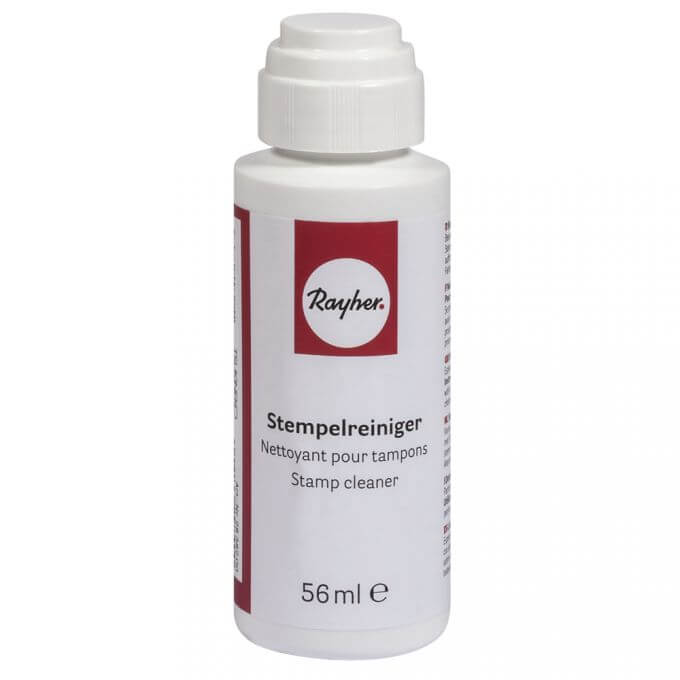 Rayher Stempelreiniger in einer 56 ml Flasche, ideal zum Reinigen von Silikon- und Kautschukstempeln, von easy-sticks.