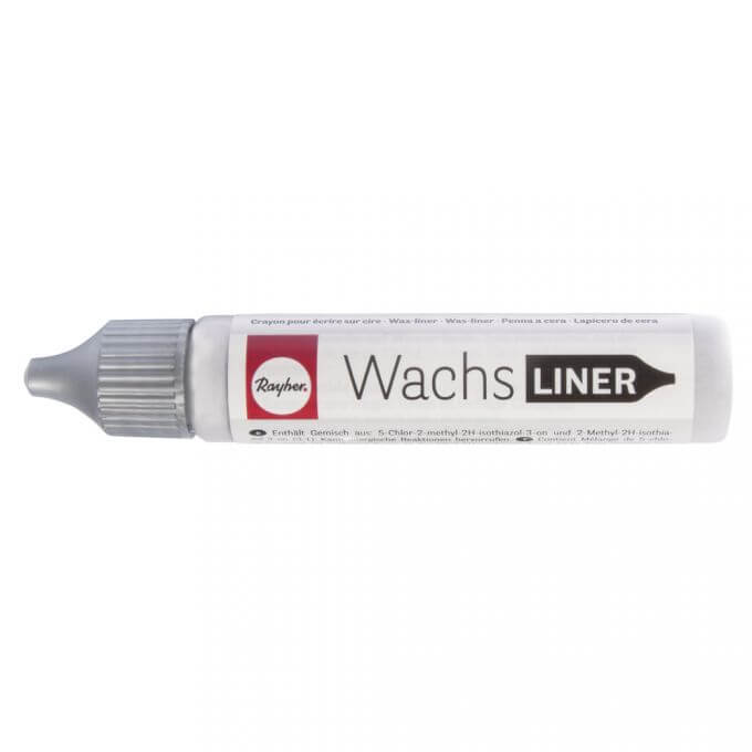Wachs-Liner Flasche 30ml in grau von easy-sticks, ideal zum Verzieren von Kerzen mit kreativen Motiven.