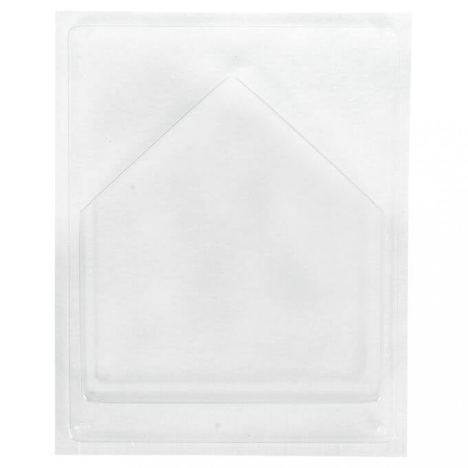 Klare Silikonform von easy-sticks in Hausform, ideal für kreative Gießprojekte mit Rayher Gießform: Haus.