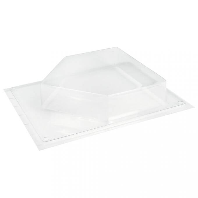 Transparente Gießform von easy-sticks, gestaltet wie ein Haus, perfekt für Bastelarbeiten mit der Rayher Gießform: Haus.