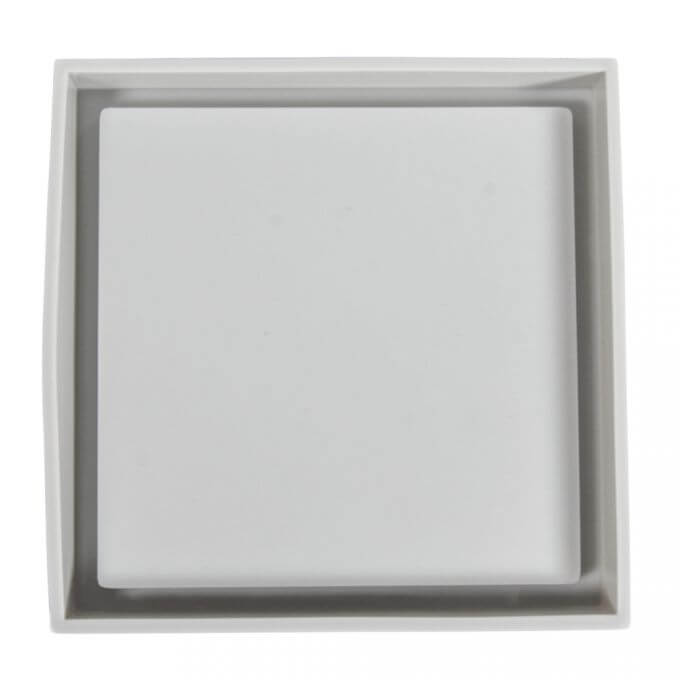 Silikon Gießform Untersetzer Quadrat von easy-sticks, Perspektive von oben, klassische quadratische Form, perfekt zum Gießen eigener Untersetzer.