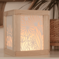 Blumen Laterne Plotterdatei Zum Download: Eckige Laterne Mit Blumenmuster Und Shine Design