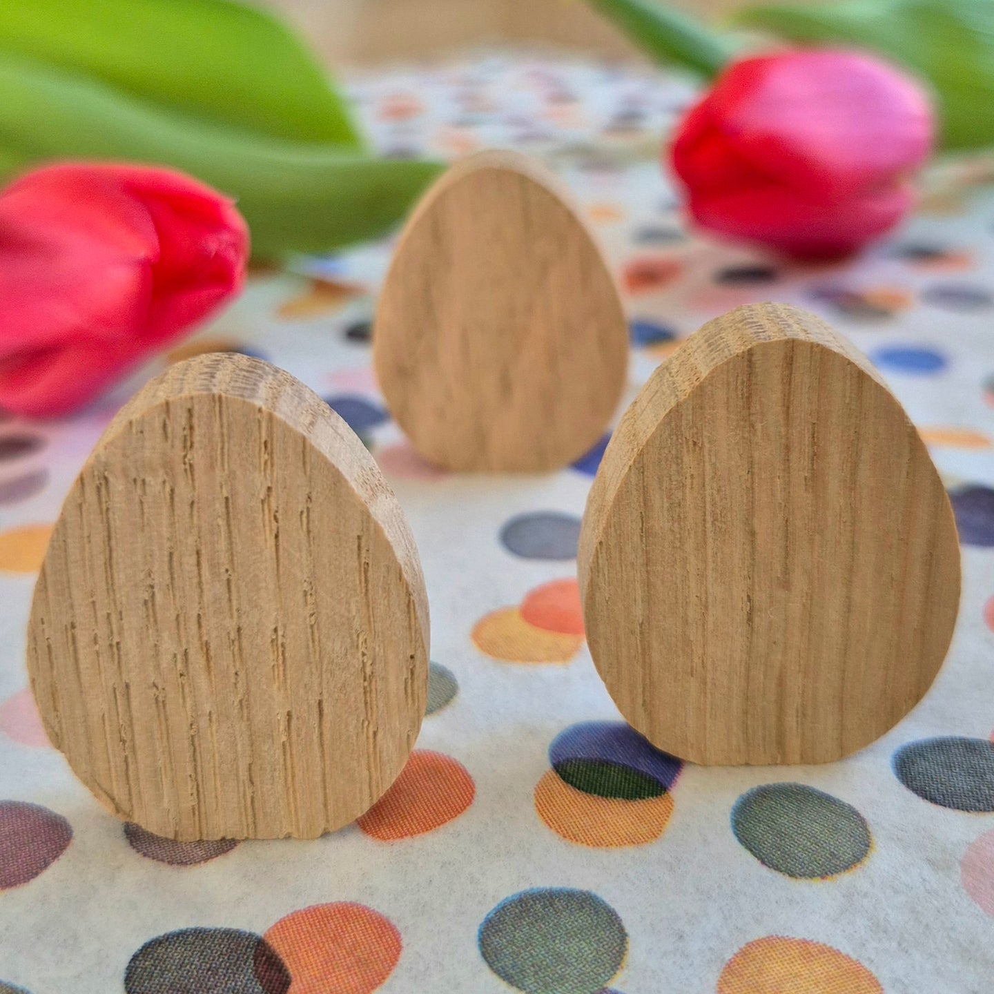 Ostereier Holz DIY Dekoidee DIY Idee zu Ostern handmade Osterdeko