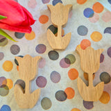 Frühlingsdeko Frühlingsdekoidee Tulpen aus Holz DIY zum Dekorieren handmade mit Liebe
