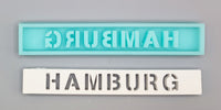 Easy-Sticks Silikonform "HAMBURG" zeigt eine hochwertige Form in Türkis, bereit für kreative Gießprojekte. Ideal zum Erstellen individueller Geschenke und Deko-Elemente für dein Zuhause.