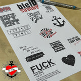 Bunte Sticker von easy-sticks - 100 Sticker im PNG-Format zum Drucken, vielseitig einsetzbar für kreative DIY-Projekte.