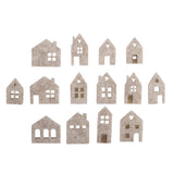 14 Streuteile, Mini-Filzhäuschen, 2,5 – 3,5 cm von Rayher zum Basteln