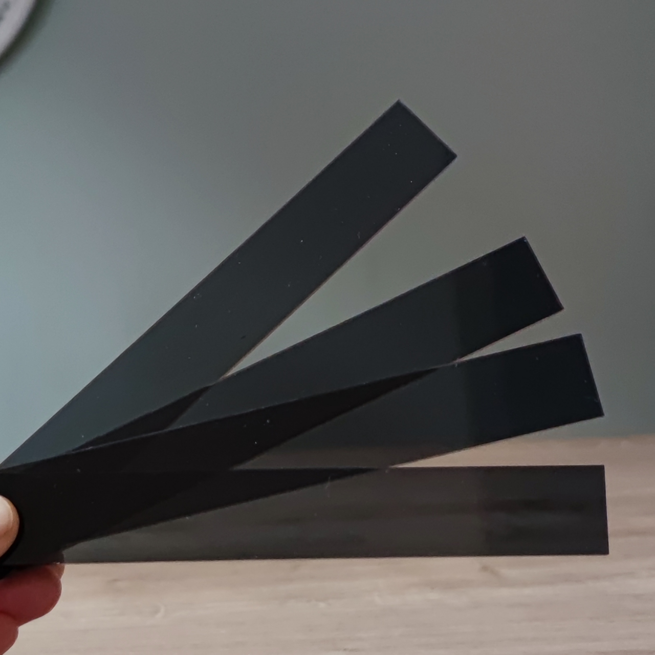 Easy-Sticks Bastelklötzchen Grau, 4 Stück - UV-Beständiges Acryl