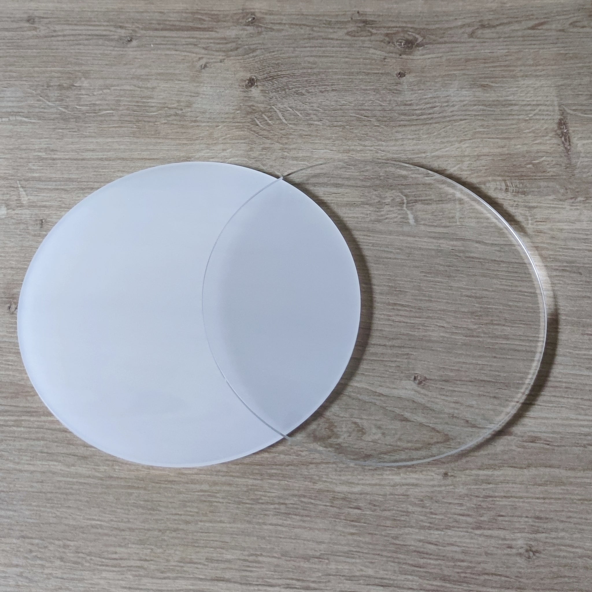 runde Scheibe zum Basteln Plotter Rohling aus Acryl in klar und satiniert