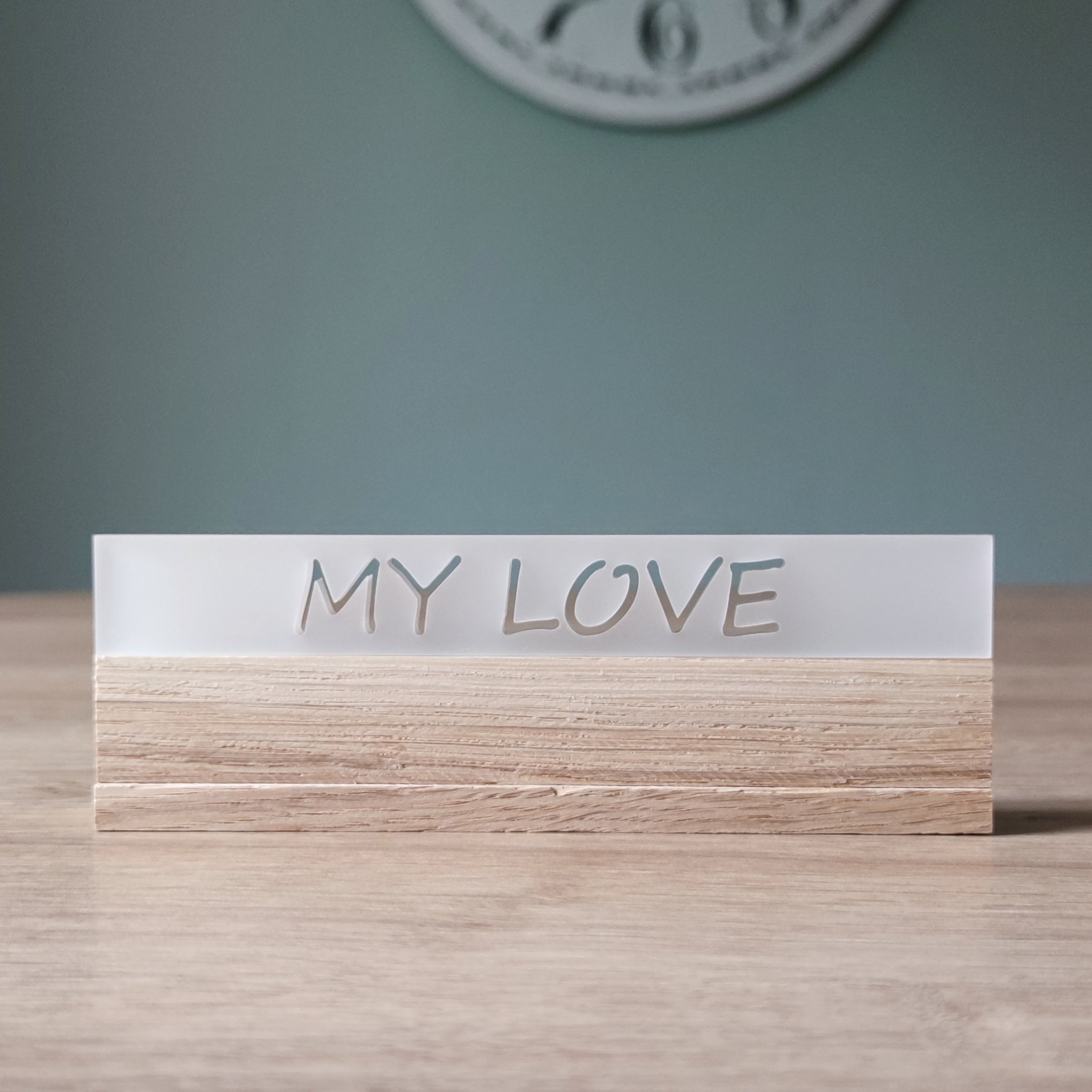 I Love You Acryl easy-Sticks, Satiniert, 16 x 2,2 x 0,8 cm – Perfektes Geschenk Hochzeit Acrylklötzchen