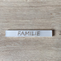 Acryl Easy-Sticks Familie - Satiniert 16 x 2,2 x 0,8 cm für ein Stilvolles Zuhause Familie Schild Acryl