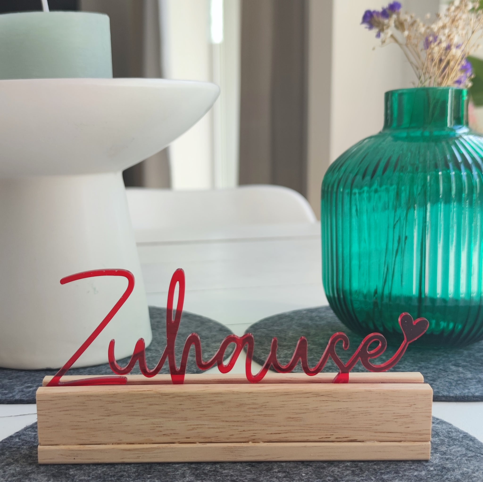 Zuhause Schriftzug Aus Acryl – Stilvolle Geschenkidee Zuhause Für Kartenhalter
