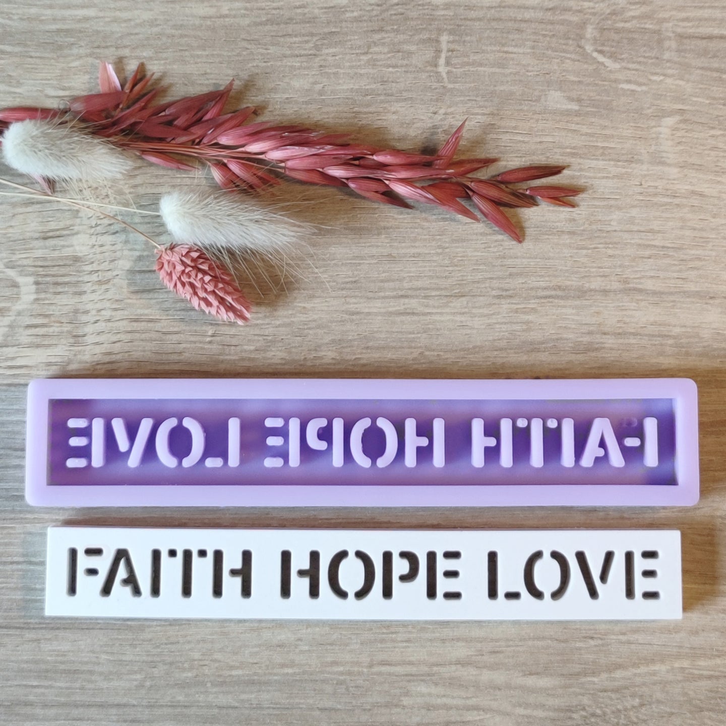 Fait Hope Love Dekorative Formen Easy-Sticks Silikonform Für Kreative Projekte, 16x2,2x0,8 Cm