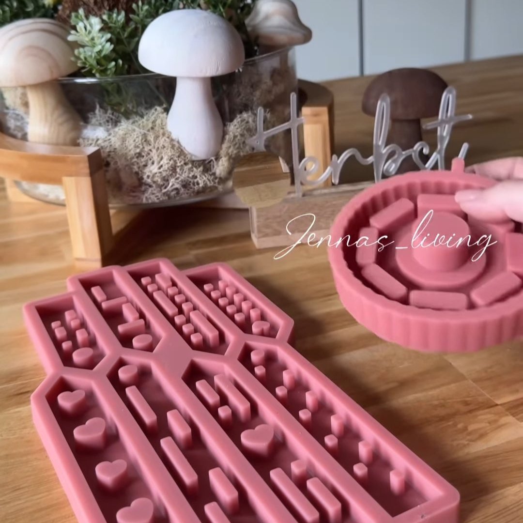 Windlicht Herbst Silikongießform Keraflott Gießform Verkaufshäuschen Geschenkidee Herbst Winter Weihnachten DIY selbst gemacht