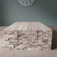 Easy-Sticks 4.0 aus Eichenholz - Ideal für kreative Projekte und Bastelarbeiten - 32cm x 2,3cm x 0,8cm