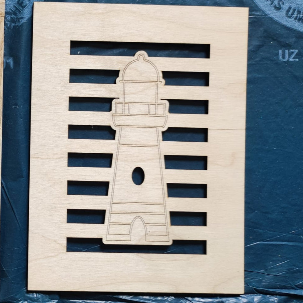 Leuchtturm Laterne Laser Datei Beispiel aus Holz gelasert