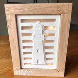 Leuchtturm Laterne in Easy-sticks Rahmen