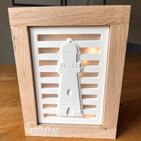 Leuchtturm Laterne in Easy-sticks Rahmen