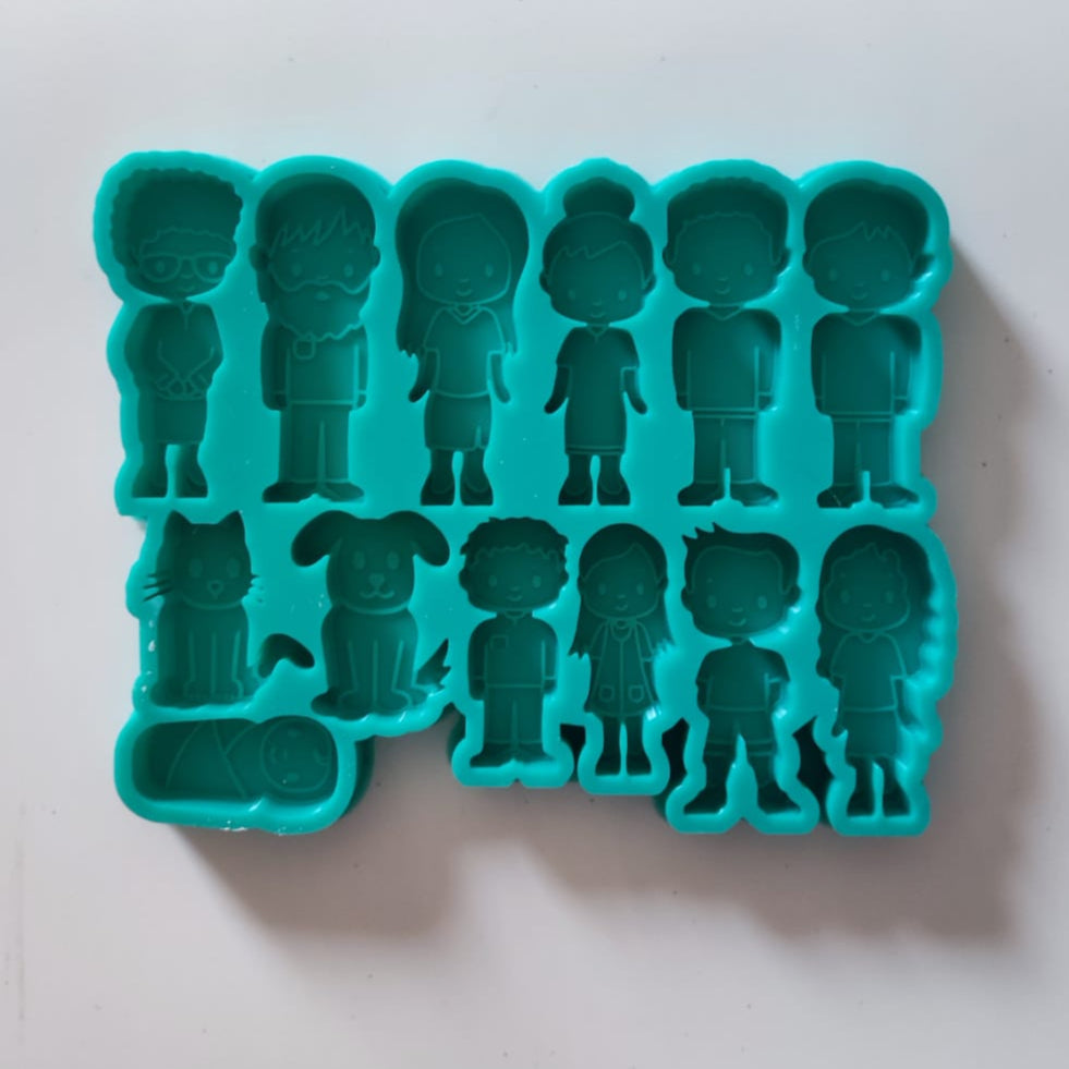 Silikonform - Familien Figuren