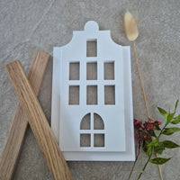 Silikonform - Grachtenhaus Laterne Seite - zum Basteln mit den Easy-Sticks 12 cm