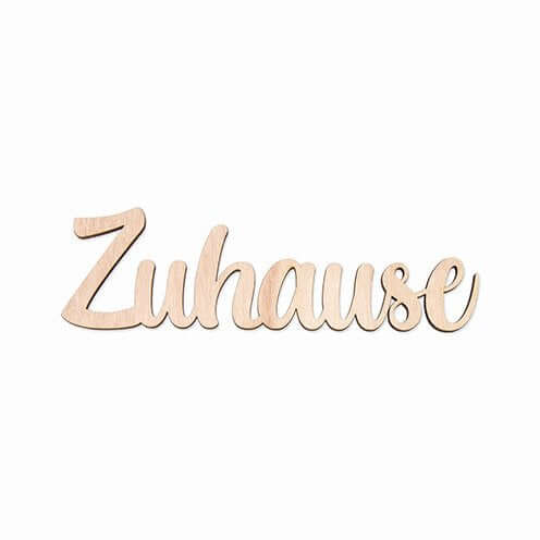 Holzdeko Magnet Zuhause, Natur Holzdekor 8,5 x 29 Cm - Stilvolle Wanddekoration für Ihr Zuhause