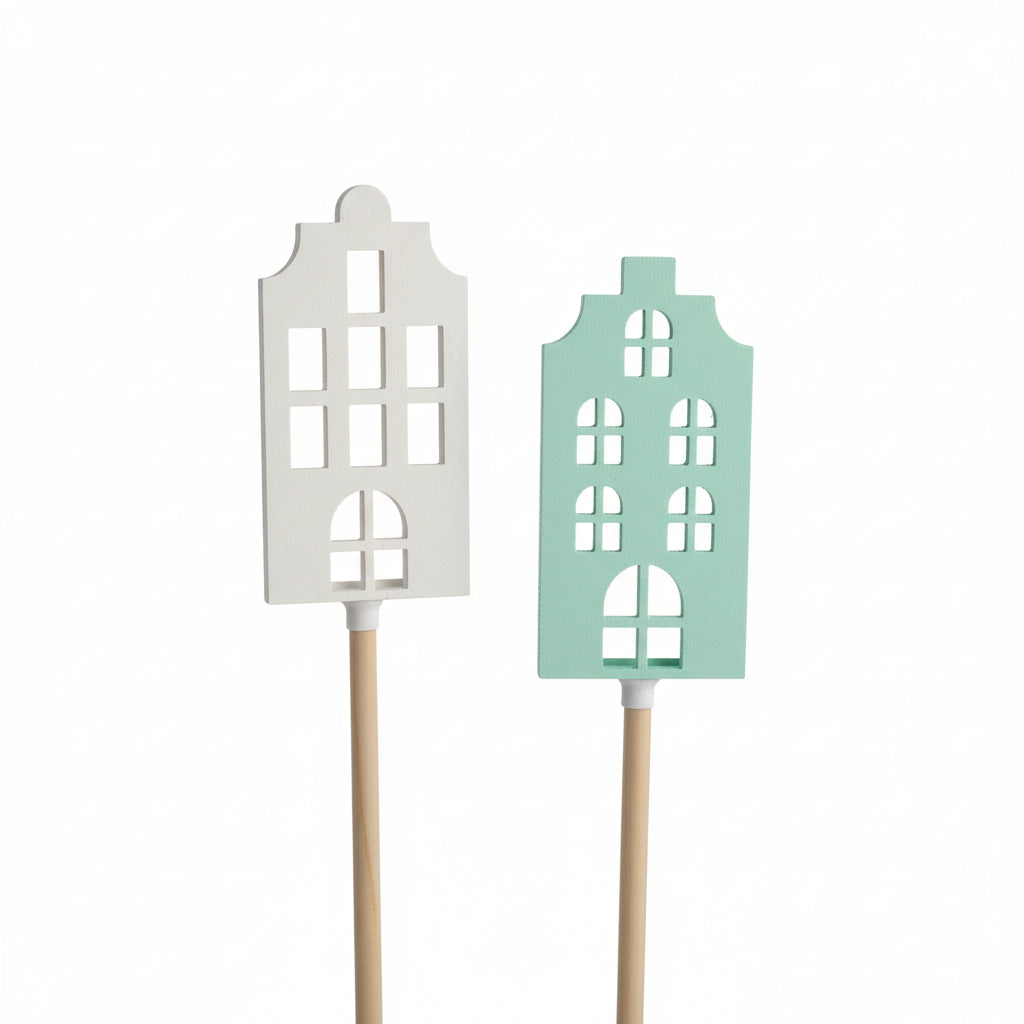 2 Grachten Häuser – 3D-Druckdatei (STL + 3MF)