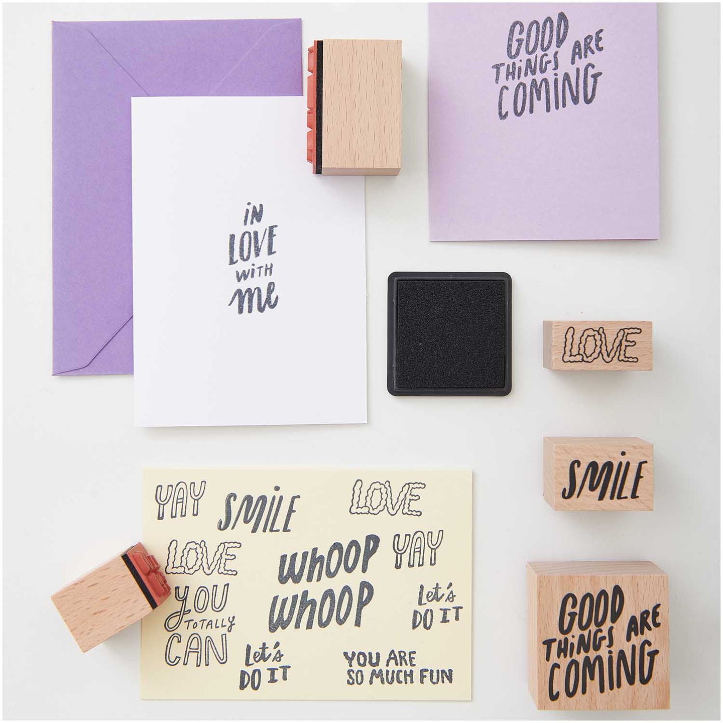 Paper Poetry Holzstempelset "You Are Magic" Mit 14 Teilen Für Kreative Einladungen Und Karten