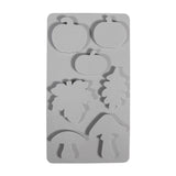 Silikon-Gießform von easy-sticks mit verschiedenen herbstlichen Motiven wie Kürbis, Pilz und Blatt. Ideal für kreative Deko-Anhänger zum Gießen mit Beton oder Harz.