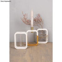 Rechteckige Gießform Vase/Kerzenhalter Mit Reagenzglas - Silikon Für Kreativ-Beton Kerzen oder Blumen Rayher