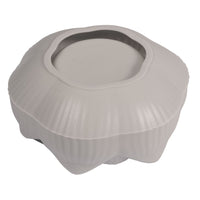 Silikonform 'Schale Lotusblüte' von Easy-Sticks in grau, perfekt zum Ausgießen von kreativem Beton und Wachs.