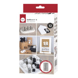 Silikon Gießform 0-9 von easy-sticks mit verschiedenen Zahlen-Deko-Accessoires, ideal für Geburtstags- und Hochzeitstagsprojekte.