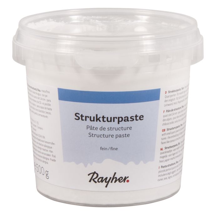 Strukturpaste Fein 500g - Ideal Für Effekte Und Oberflächen Bei Acryl- & Ölfarbenmalerei