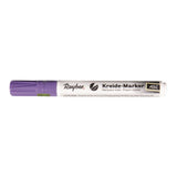 Violetter Kreide-Marker von easy-sticks mit Keilspitze, ideal für kreative Beschriftungen auf verschiedenen Oberflächen, wie Glas und Metall.