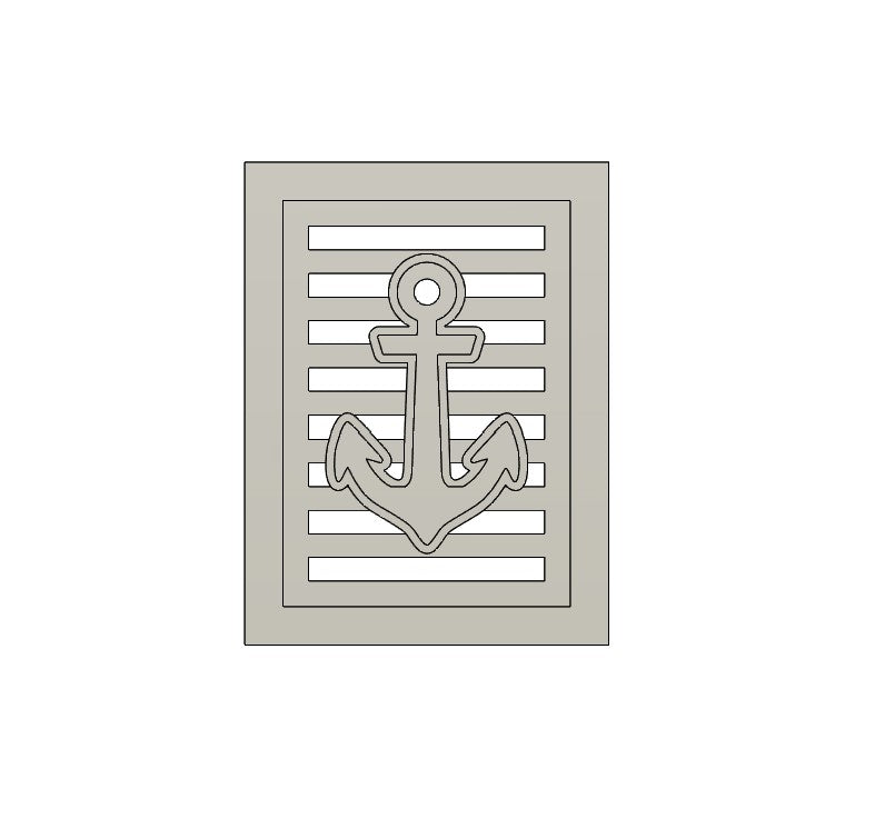 3D-Druckdatei – Anker Laterne Seitenteil (STL + 3MF)