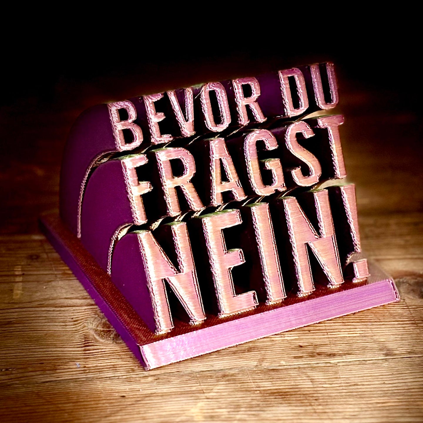 3D-Druckdatei Bevor du fragst NEIN – STL Download | Lustige Büro-Deko