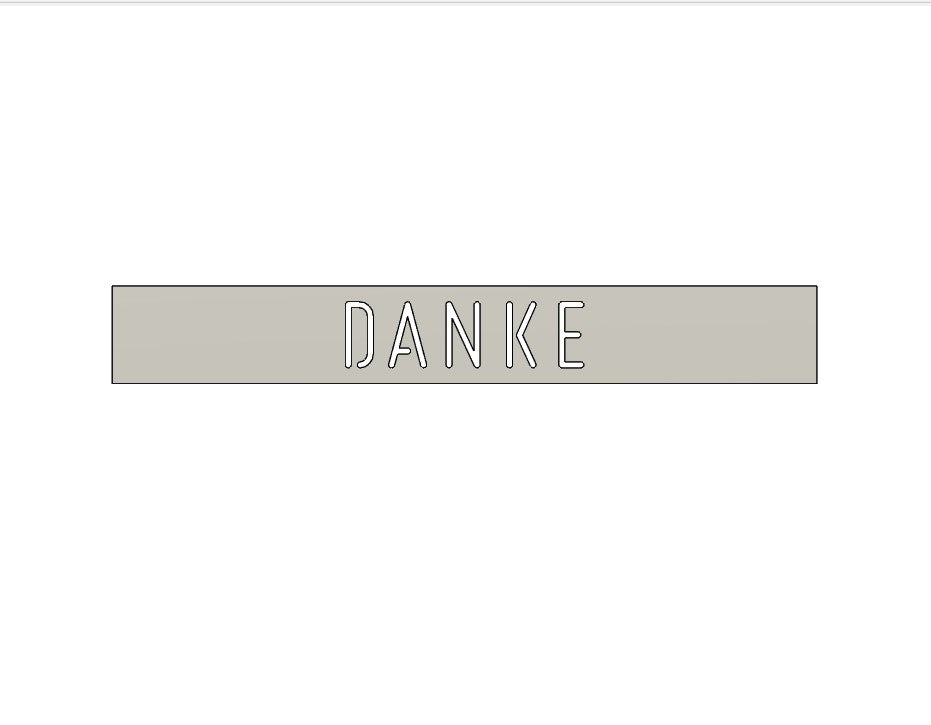 3D-Druckdatei – Easy-Stick mit Danke (STL + 3MF)